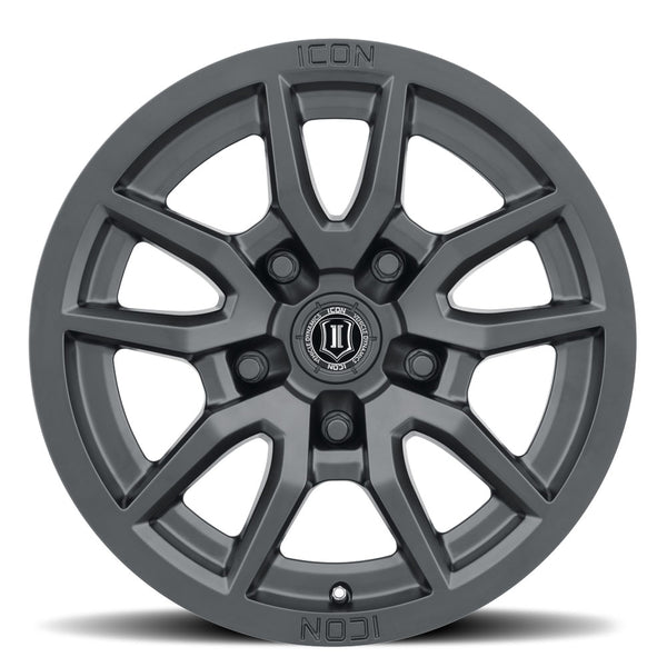 ICON Vector 5 17x8.5 5x5 ( 5x127 ) -6mm Offset 4.5in BS 71.5mm Bore Satin Black Wheel