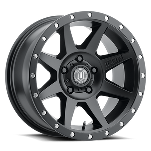 ICON Rebound 17x8.5 5x4.5 0mm Offset 4.75in BS 71.5mm Bore Satin Black Wheel