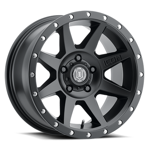 ICON Rebound 17x8.5 5x4.5 0mm Offset 4.75in BS 71.5mm Bore Satin Black Wheel