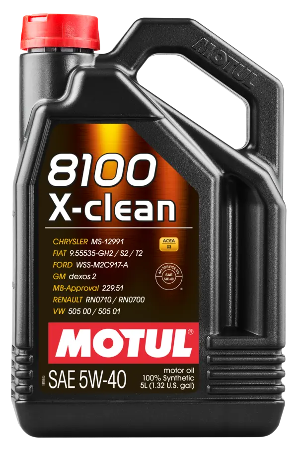 Motul 5L Synthetic Engine Oil 8100 5W40 X-CLEAN C3 ( 4 Pack )