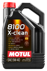 Motul 5L Synthetic Engine Oil 8100 5W40 X-CLEAN C3 ( 4 Pack )