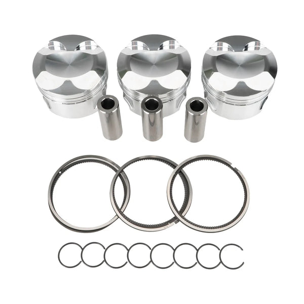 CP Piston & Ring Set for Toyota GR Yaris / GR Corolla G16E-GTS Bore 87.51mm - Size +4mm - CR 10.5:1 - Set of 3