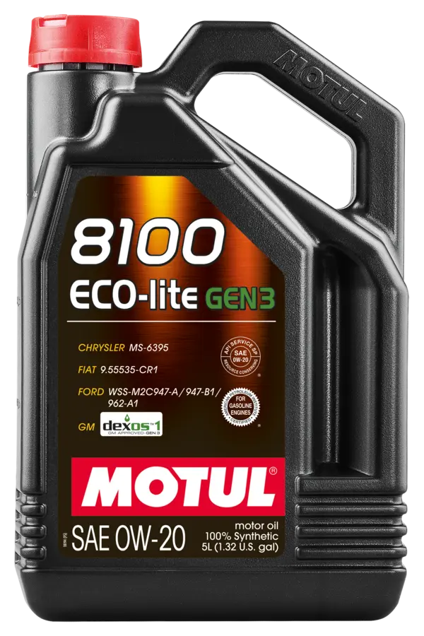 Motul 5L 8100 Eco-Lite Gen3 0W20 - ( 4 Pack )