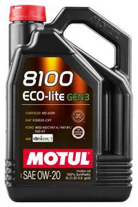 Motul 5L 8100 Eco-Lite Gen3 0W20 - ( 4 Pack )