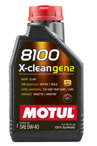 Motul 1L Synthetic Engine Oil 8100 X-CLEAN Gen 2 5W40 ( 12 Pack )