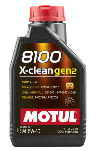 Motul 1L Synthetic Engine Oil 8100 X-CLEAN Gen 2 5W40 ( 12 Pack )
