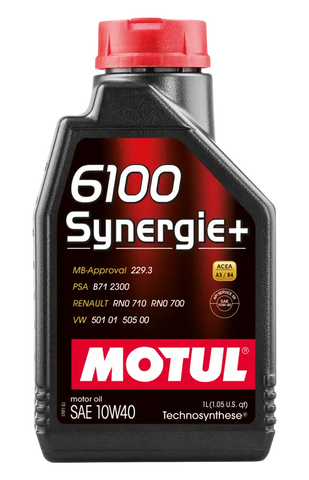 Motul 1L Technosynthese Engine Oil 6100 SYNERGIE+ 10W40 - 1L ( 12 Pack )