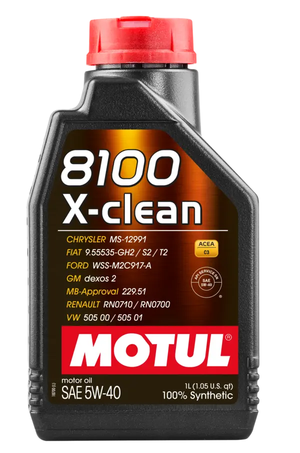 Motul 1L Synthetic Engine Oil 8100 5W40 X-CLEAN C3 ( 12 Pack )