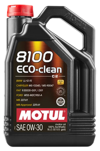 Motul 5L Synthetic Engine Oil 8100 0W30 4x5L ECO-CLEAN ACEA C2 ( 4 Pack )