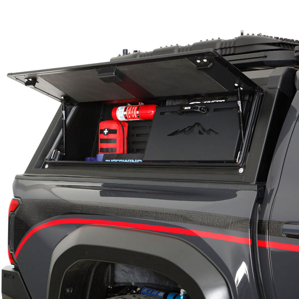 Westin EXP Truck Cap w/Sliding FR Glass COMPLETE KIT AS+ BS 2007 - 2021 Toyota Tundra CrewMax 5.5ft. Bed)