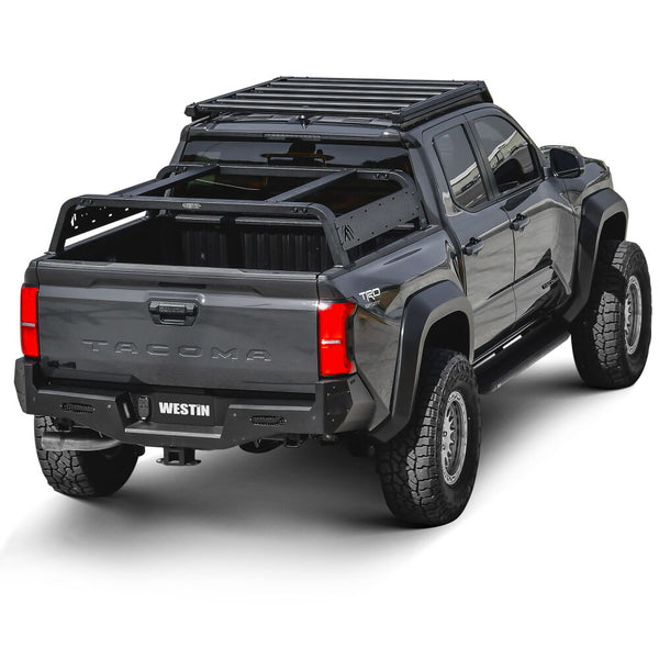 Westin 2024 + Toyota Tacoma Double Cab Mesa Roof Rack - Textured Black