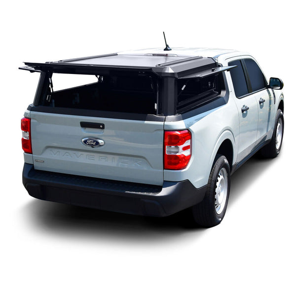 Westin EXP Truck Cap with Solid Front Glass Matte Black AS + BS (2022 - 2025 Ford Maverick)