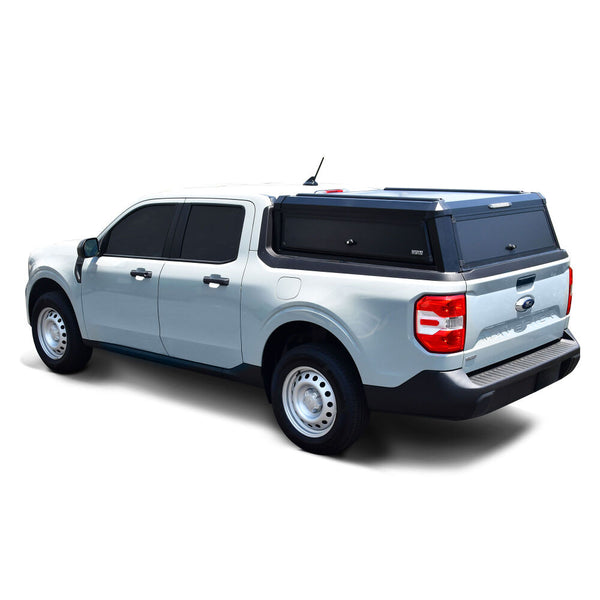 Westin EXP Truck Cap with Solid Front Glass Matte Black AS + BS (2022 - 2025 Ford Maverick)