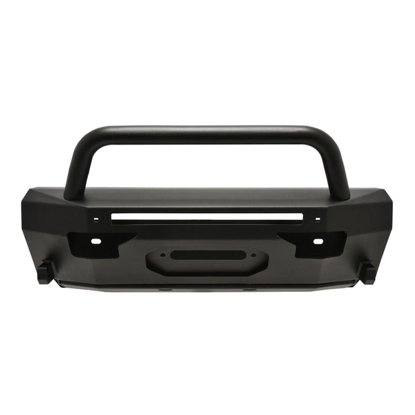 Westin Pro-Series Winch Mount Front Bumper With Round Bull Bar Textured Black - 2014 - 2024 Toyota 4Runner