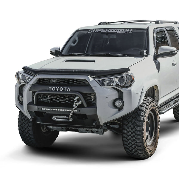 Westin Pro-Series Winch Mount Front Bumper With Round Bull Bar Textured Black - 2014 - 2024 Toyota 4Runner