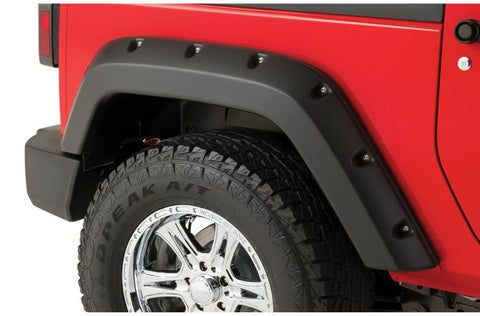 Bushwacker 2007 - 2018 Jeep Wrangler Pocket Style Flares 2pc Fits 2-Door Sport Utility Only - Black