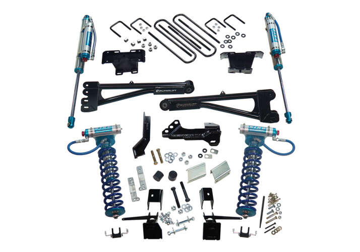 Superlift 2017 - 2022 Ford F-250 SD 4WD 4in King Rad. Arm Lift Kit w/King FR Coils & Rear Reservoir Shocks