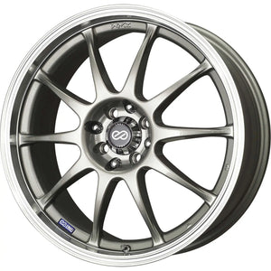 Enkei J10 16x7 4x100 / 4x108 42mm Offset 72.62mm Bore Dia Silver w/ Machined Lip Wheel