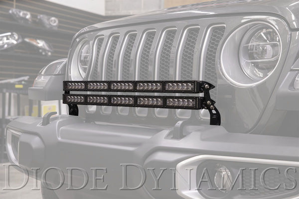 Diode Dynamics 2018 + Jeep JL Wrangler/Gladiator SS30 Bumper Bracket Kit - Amber Driving Dual