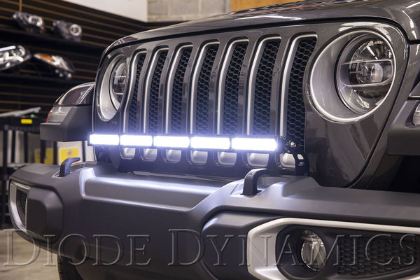 Diode Dynamics 2018 + Jeep JL Wrangler/Gladiator SS30 Bumper Bracket Kit - White Driving (Single)
