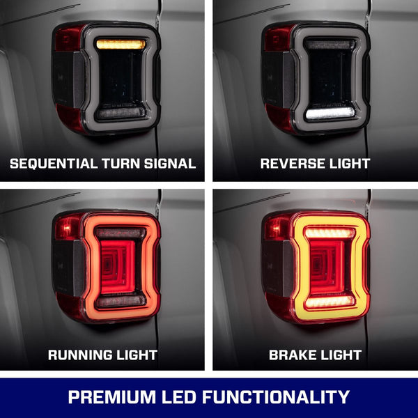 Form Lighting 2020 - 2026 Jeep Gladiator LED Tail Lights - Smoked (Pair)