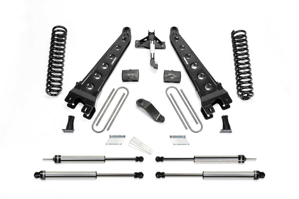 Fabtech 2019 - 2022 Ford F450/F550 4WD Diesel 6in  Radius Arm Sys w/Coils & Dirt Logic Shocks