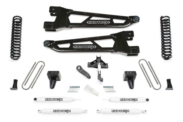 Fabtech 2023 - 2026 Ford F250/350 4WD Diesel 6in Radius Arm Lift Kit Performance Shocks