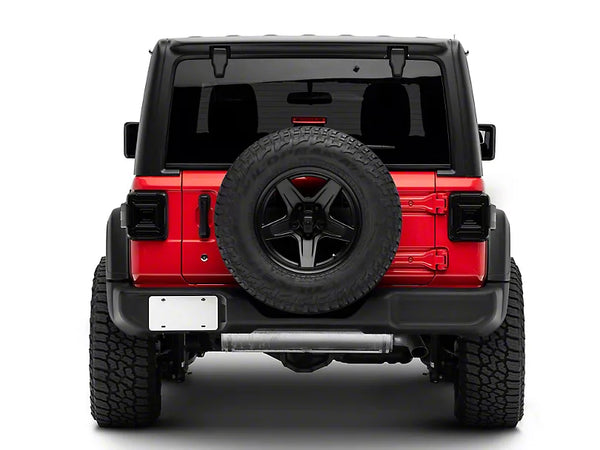 Raxiom 2018 + Jeep Wrangler JL Axial Series Plateau LED Tail Lights- Black Housing (Smoked Lens)