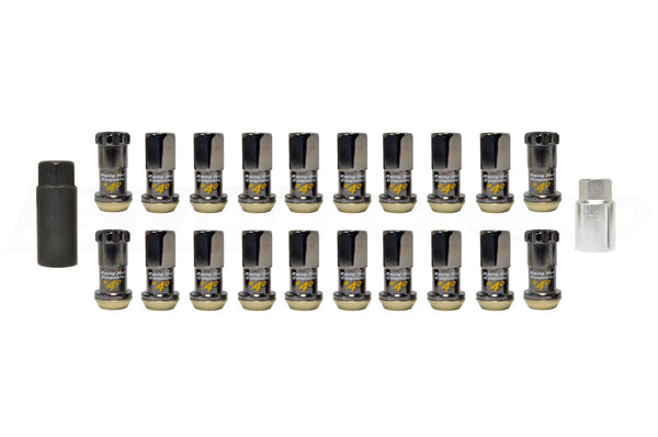 Project Kics 12x1.25 R40 Lug Nuts - Black (16+4 Locks)