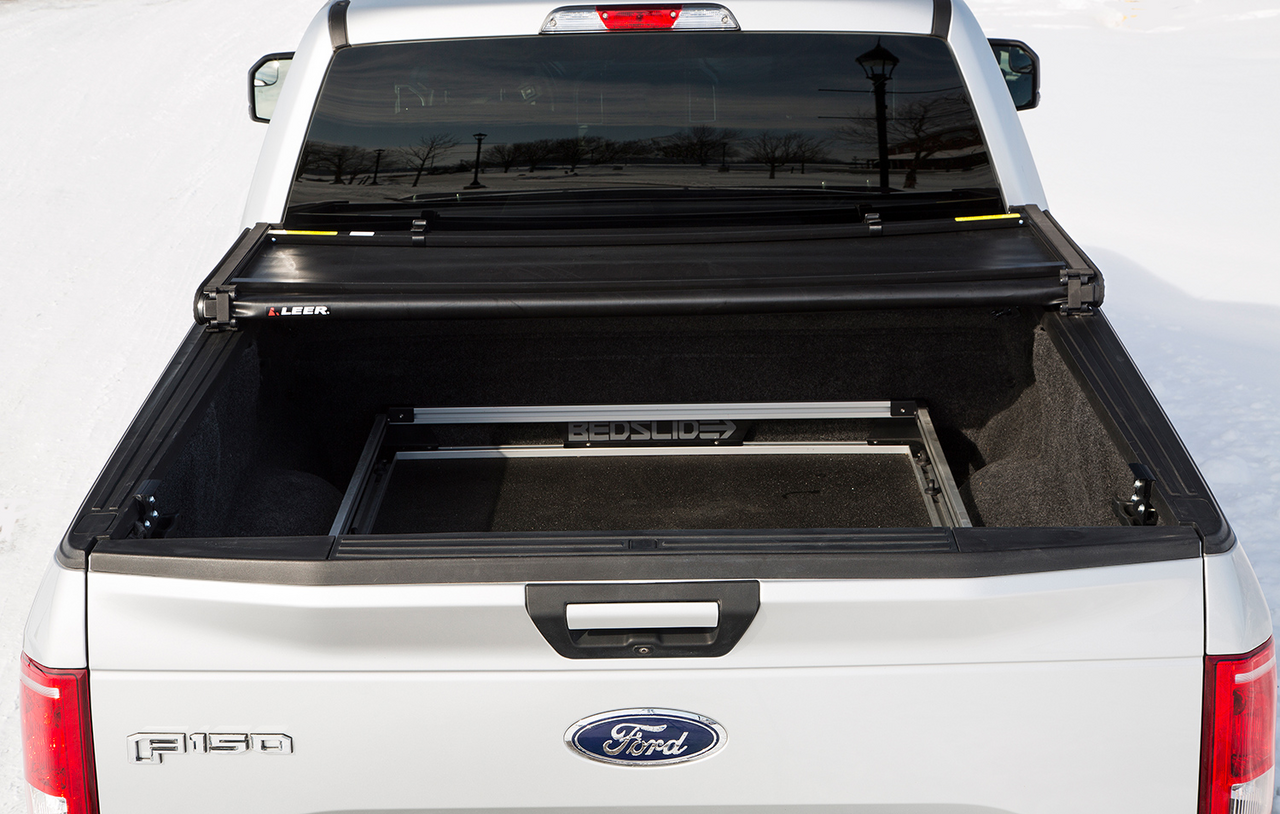 LEER 2014 - 2019 GMC Chevy Silverado/Sierra AC LATITUDE 6Ft6In Tonneau Cover - Folding Full Size Standard Bed