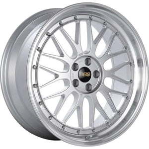 BBS LM 17x8.5 5x120 ET18 Diamond Silver Center Diamond Cut Lip Wheel -82mm PFS/Clip Required