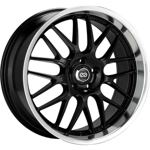 Enkei Lusso 18x7.5 42mm Offset 5x114.3 Bolt Pattern 72.6 Bore Black w/ Machined Lip Wheel