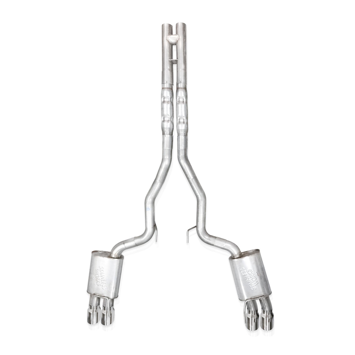 Stainless Works 2024 + Mustang GT Catback Dual Tips Legend Sound H-Pipe Factory Connect Exhaust
