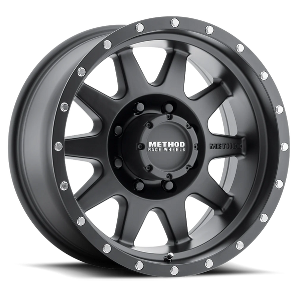 Method MR301 The Standard 18x9 +18mm Offset 8x180 130.81mm CB Matte Black Wheel