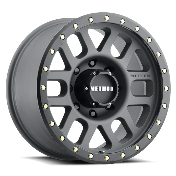 Method MR309 Grid 18x9 +18mm Offset 8x180 130.81mm CB Titanium/Black Street Loc Wheel