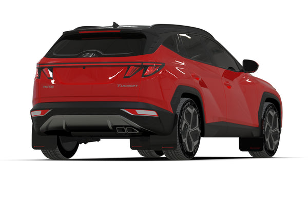 Rally Armor 2022 + Hyundai Tucson Black UR Mud Flap w/ Red Logo