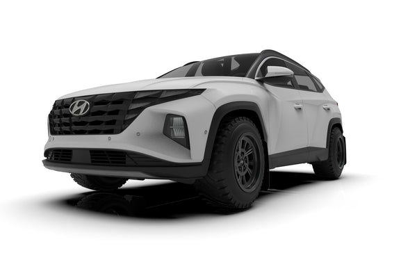 Rally Armor 2022 + Hyundai Tucson Black UR Mud Flap w/ Red Logo