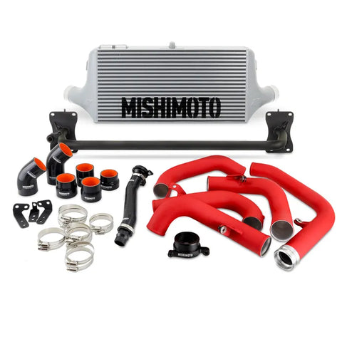 Mishimoto 2022+ WRX Front Mount Intercooler Kit Silver Core Red Pipes