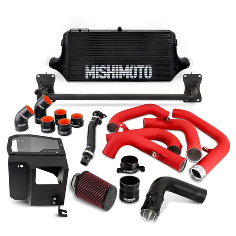 Mishimoto 2022+ WRX Intercooler Kit with Intake Black Core Red Pipes