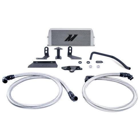 Mishimoto 2011 - 2019 Ford 6.7L Powerstroke Performance Oil Cooler Kit - Silver / Black