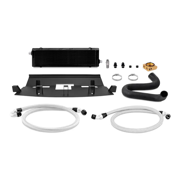 Mishimoto 2018 - 2023 Ford Mustang GT Thermostatic Oil Cooler Kit - Black / Silver