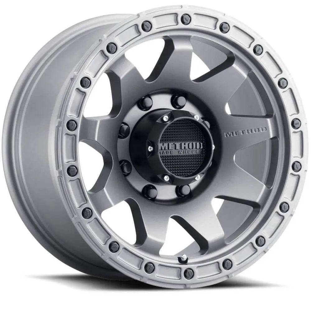 Method MR317 20x9 +18mm Offset 8x6.5 130.81mm CB Matte Titanium Wheel