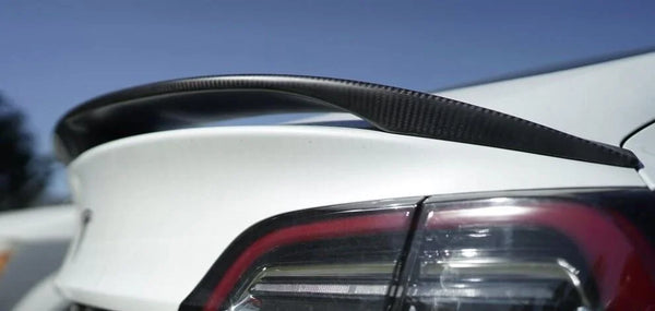 MXP 2012 - 2016 Tesla Model S Wet Carbon Trunk Spoiler