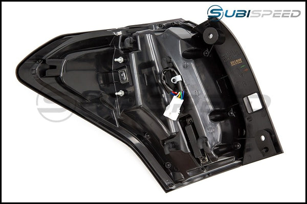 OLM USDM CS Style LED Tail Lights Dark Smoke Lens w/ Gold Reflector - Subaru Forester 2014 - 2018