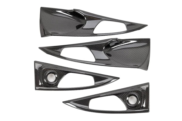 OLM LE Carbon Fiber Interior Door Handle Trim Covers Full Set  - 2016-2021 Honda Civic / 2017-2021 Honda Civic Type R