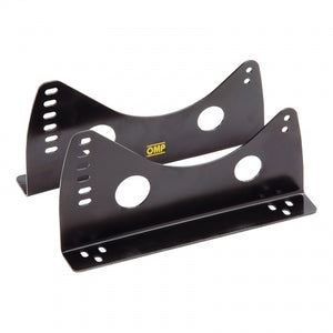 OMP Couple Of Seat Brackets With Lateral Attachments Steel Thick 3 mm Black