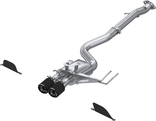 MBRP 3" Cat-Back, 2023+ Toyota Corolla GR 1.6L, Dual Center Rear w/ Carbon Fiber Tips, T304 Stainless Steel