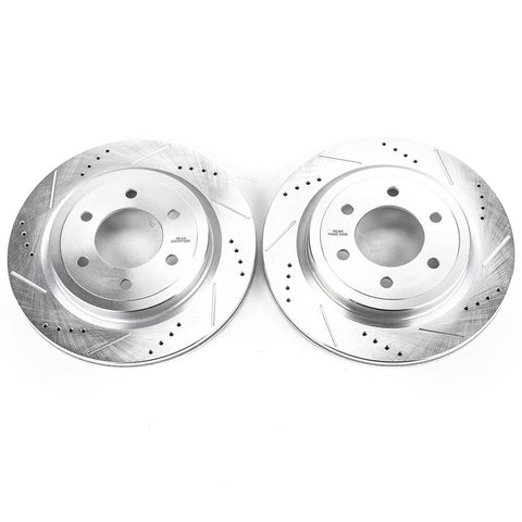 Power Stop 2018 - 2021 Ford Expedition / 2018 - 2020 F150 / 2018 - 2022 Navigator Rear Evolution Drilled & Slotted Rotors - Pair