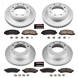 Power Stop 2007 - 2010 Ford F-250 / F-350 Super Duty Front & Rear Z17 Coated Brake Kit