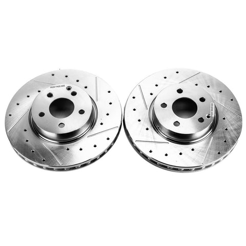 Power Stop 2017 - 2021 Audi A4 / 2018 - 2022 A5 / 2019 - 2022 A6 / 2018 - 2023 Q5 Front Evolution Drilled & Slotted Rotors - Pair